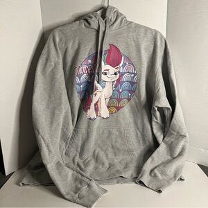 Unisex My Little Pony Grey Hasbro Hoodie size XL featuring zipp